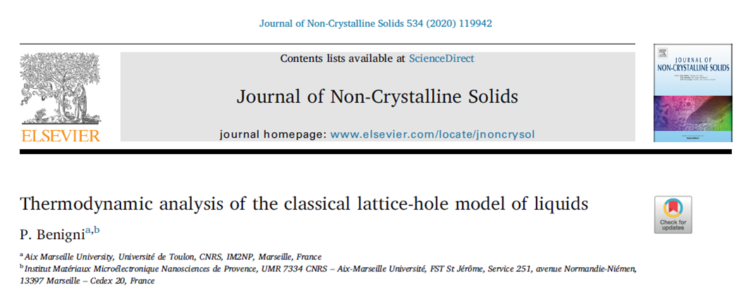 Journal of Non Crystalline Solids P. Benigni
