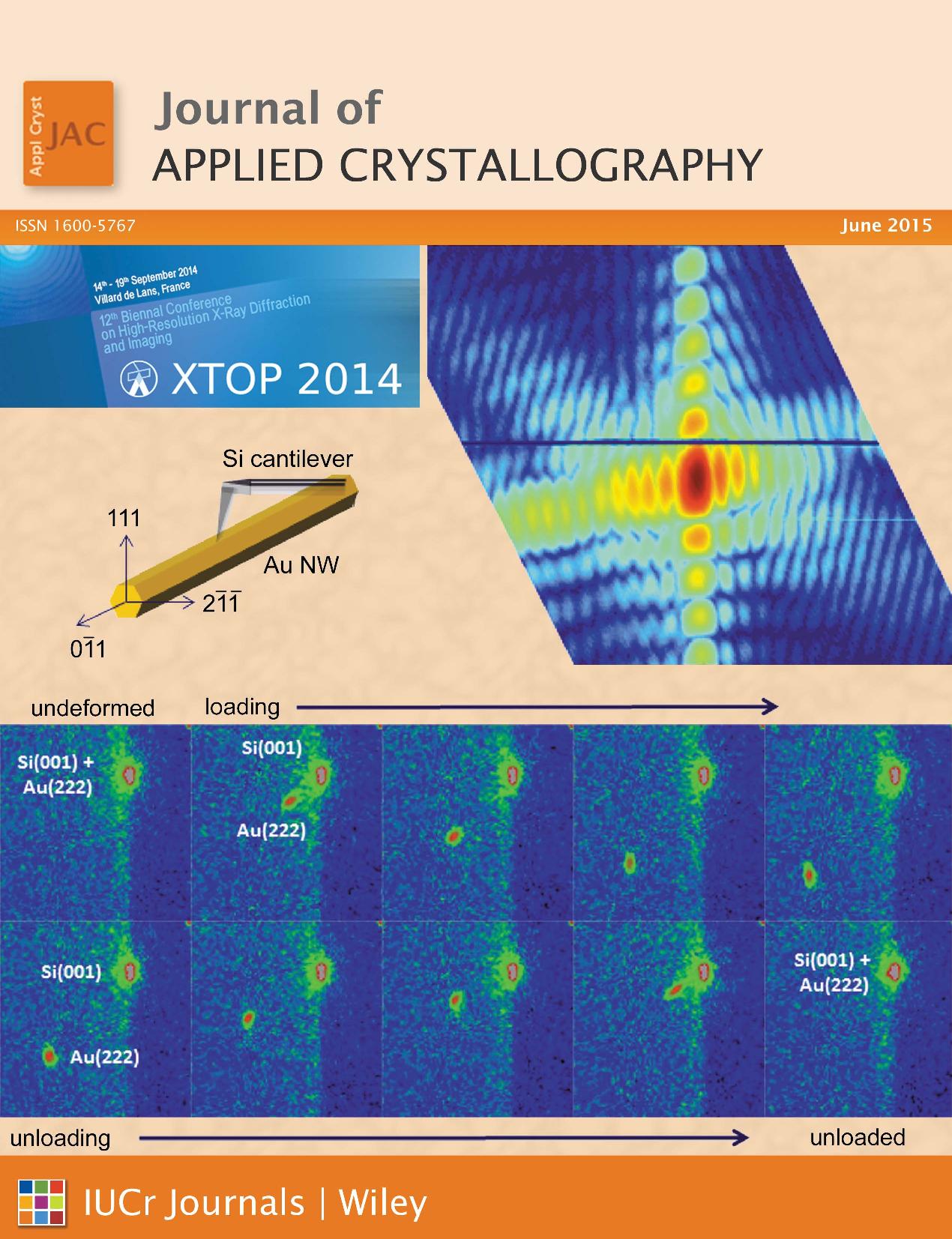 Cover Journal of Applied Crystallography June 2015